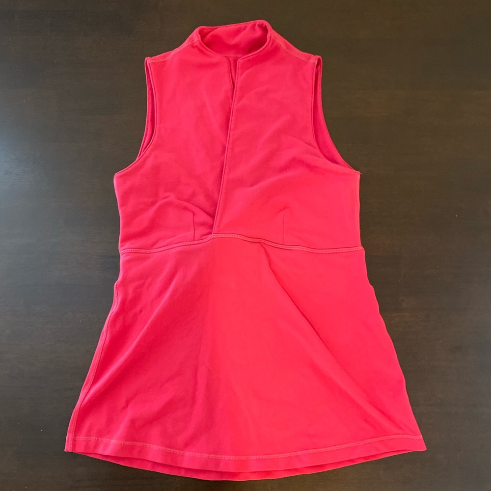 Lululemon pink whisper tank built in bra size 8